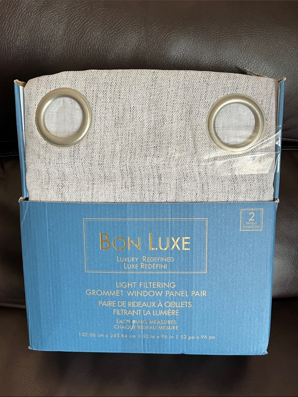 Bon Luxe Light Filtering Grommet Window Panel Pair - Beige